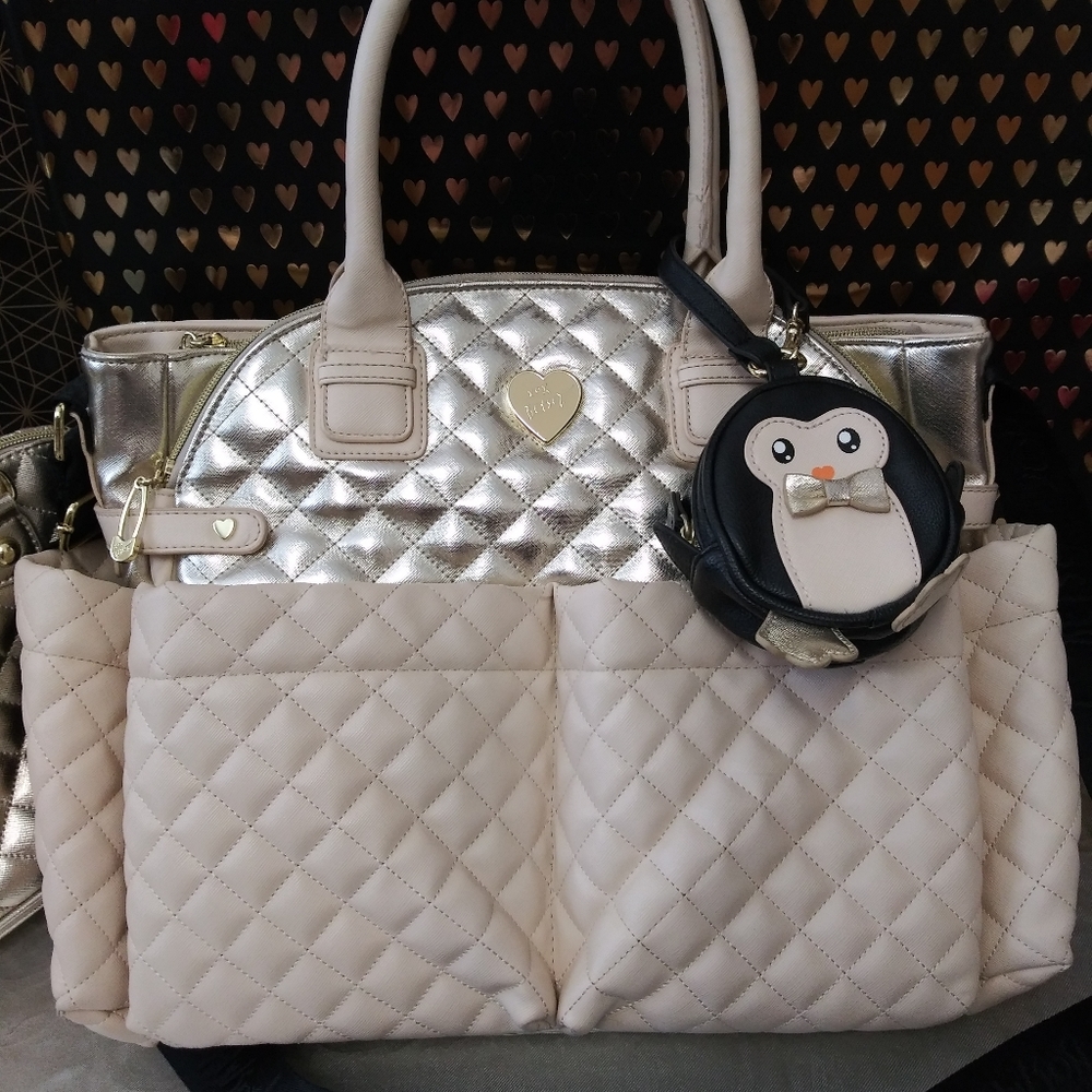 Betsey Johnson Gold Diaper Bag